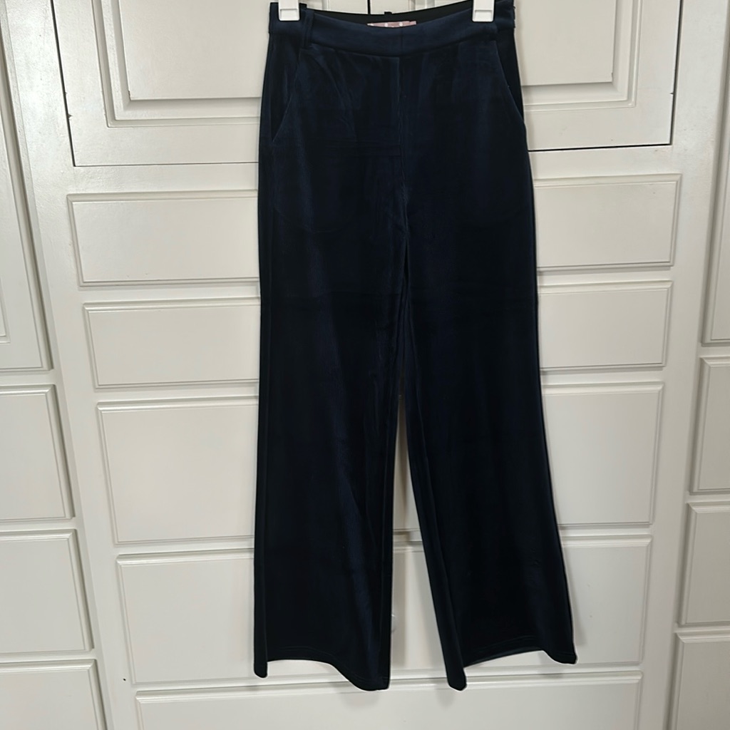 Traffic People Navy Velvet Trousers